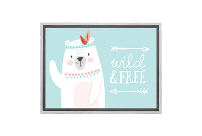 Wild and Free Bear | Canvas Wall Art Print