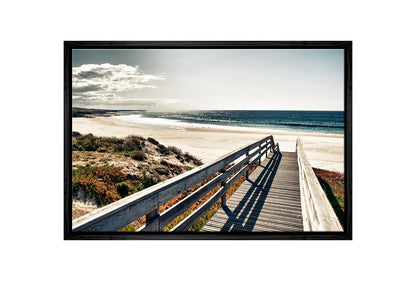 Jetty Over Dunes | Canvas Wall Art Print