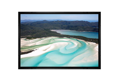 Whitehaven from Above, Australia | Canvas Wall Art Print