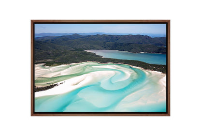 Whitehaven from Above, Australia | Canvas Wall Art Print