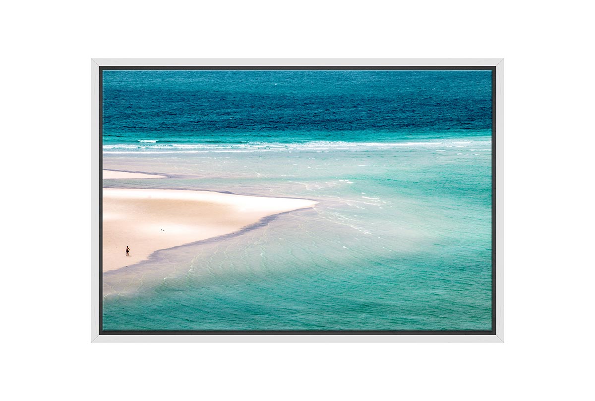 Stroll on Whitehaven Beach, Australia | Canvas Wall Art Print