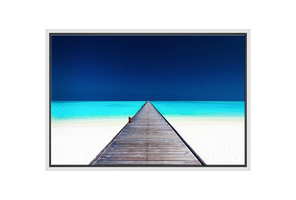 Jetty Over Azure Lagoon | Canvas Wall Art Print