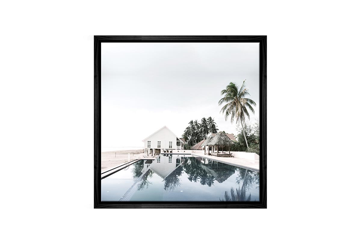 Luxury Beachside Pool | Canvas Wall Art Print