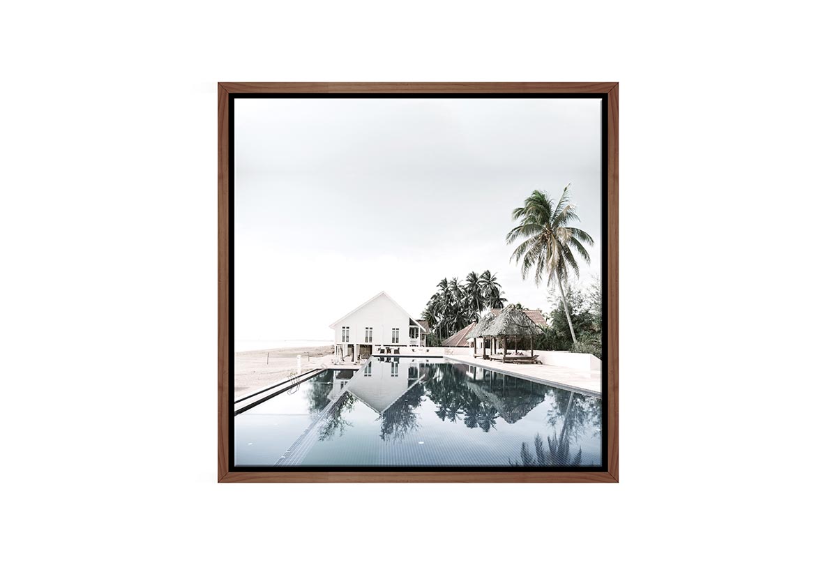 Luxury Beachside Pool | Canvas Wall Art Print