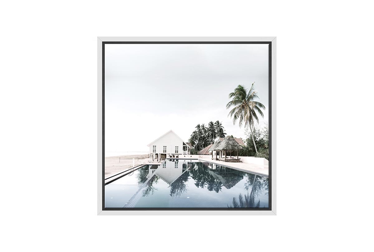 Luxury Beachside Pool | Canvas Wall Art Print