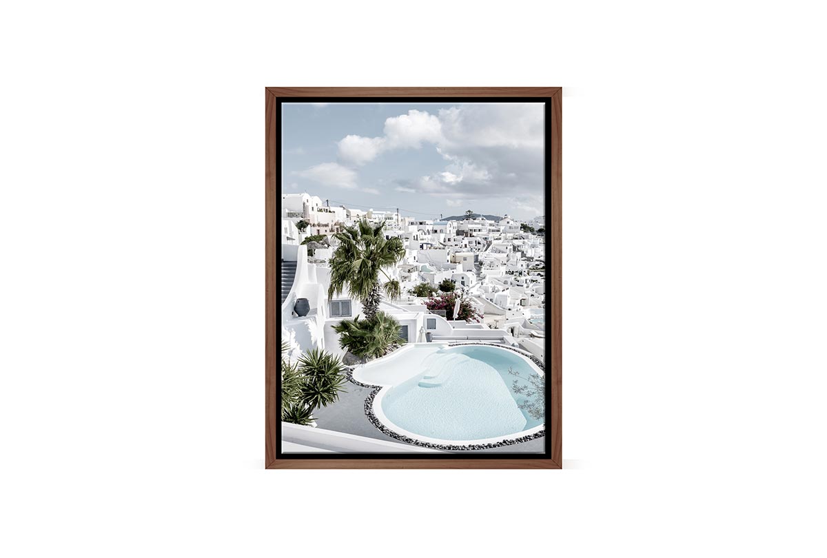 White Architecture, Santorini, Greece | Canvas Wall Art Print