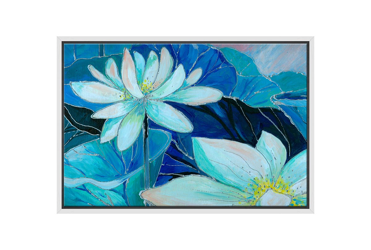 Lotus Abstract Painting | Canvas Wall Art Print