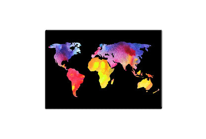 Abstract World Map | Canvas Wall Art Print