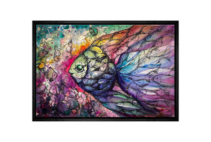 Watercolour Rainbow Fish | Canvas Wall Art Print