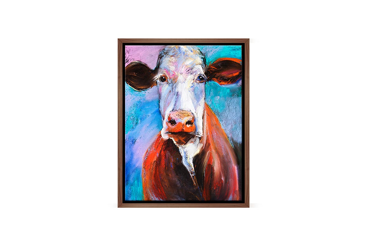 Brown Cow Abstract | Canvas Wall Art Print