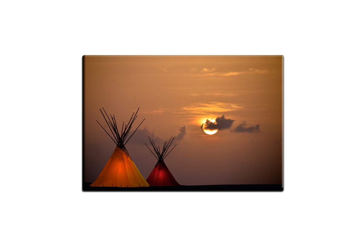 Luminated Teepee | Canvas Wall Art Print