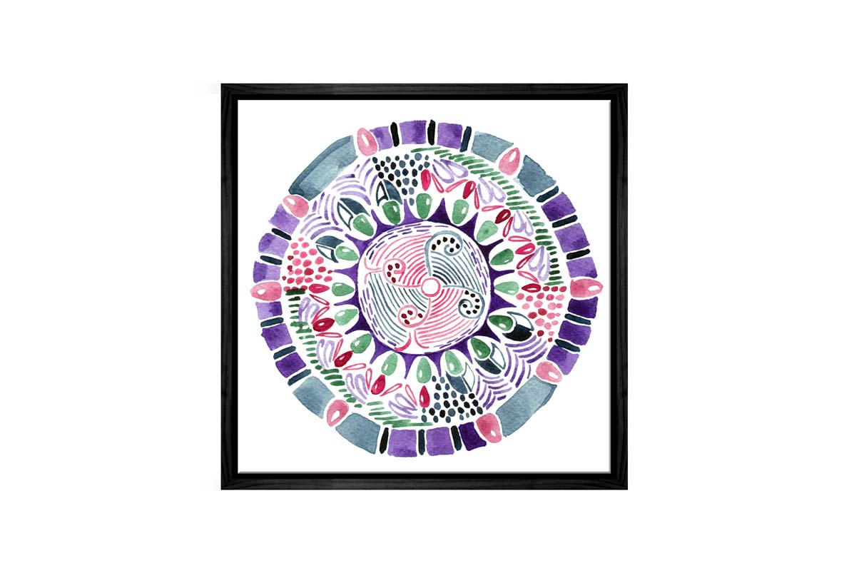 Watercolour Tribal Design | Canvas Wall Art Print