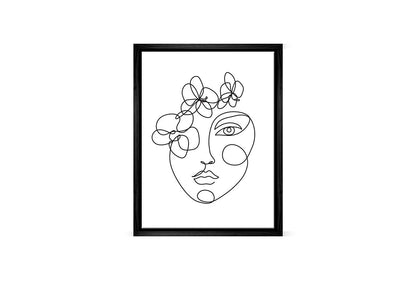 Face Line Drawing | Canvas Wall Art Print