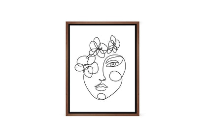 Face Line Drawing | Canvas Wall Art Print