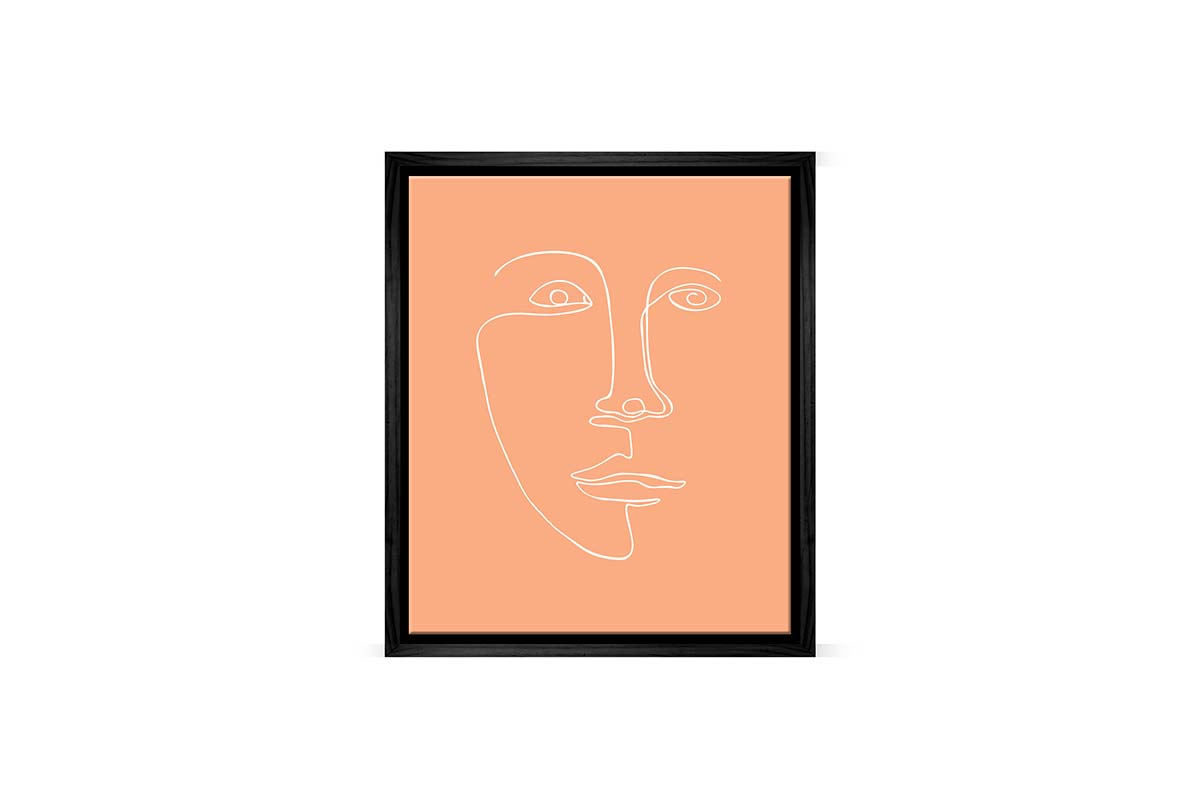 Face Line Drawing 2 | Canvas Wall Art Print