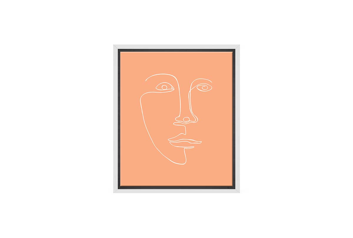 Face Line Drawing 2 | Canvas Wall Art Print