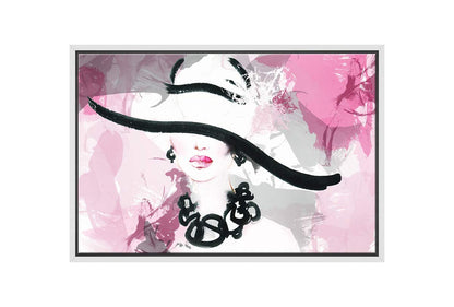 Lady in Large Hat II | Canvas Wall Art Print