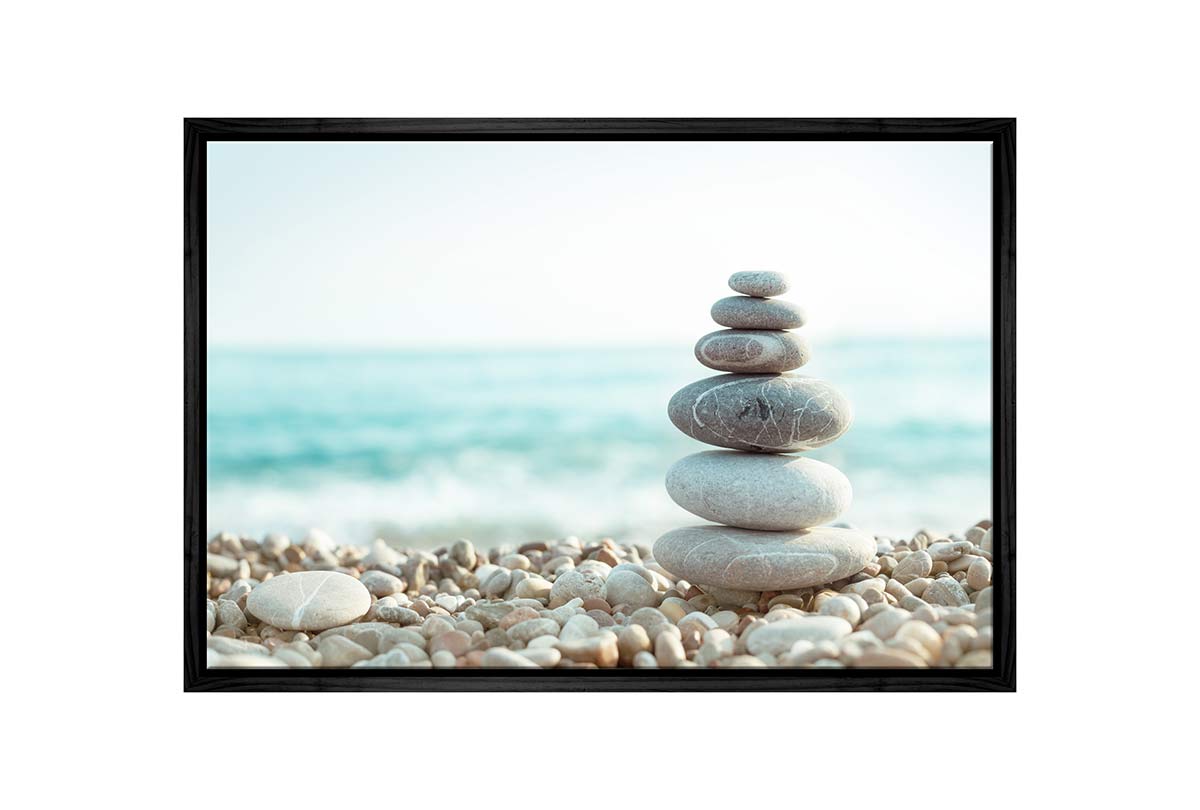 Pebbles on Beach 3 | Canvas Wall Art Print