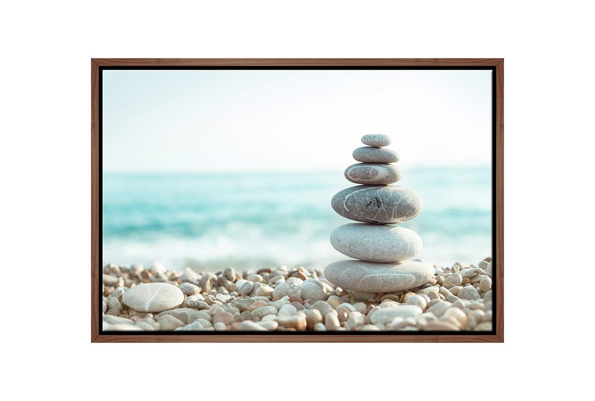 Pebbles on Beach 3 | Canvas Wall Art Print