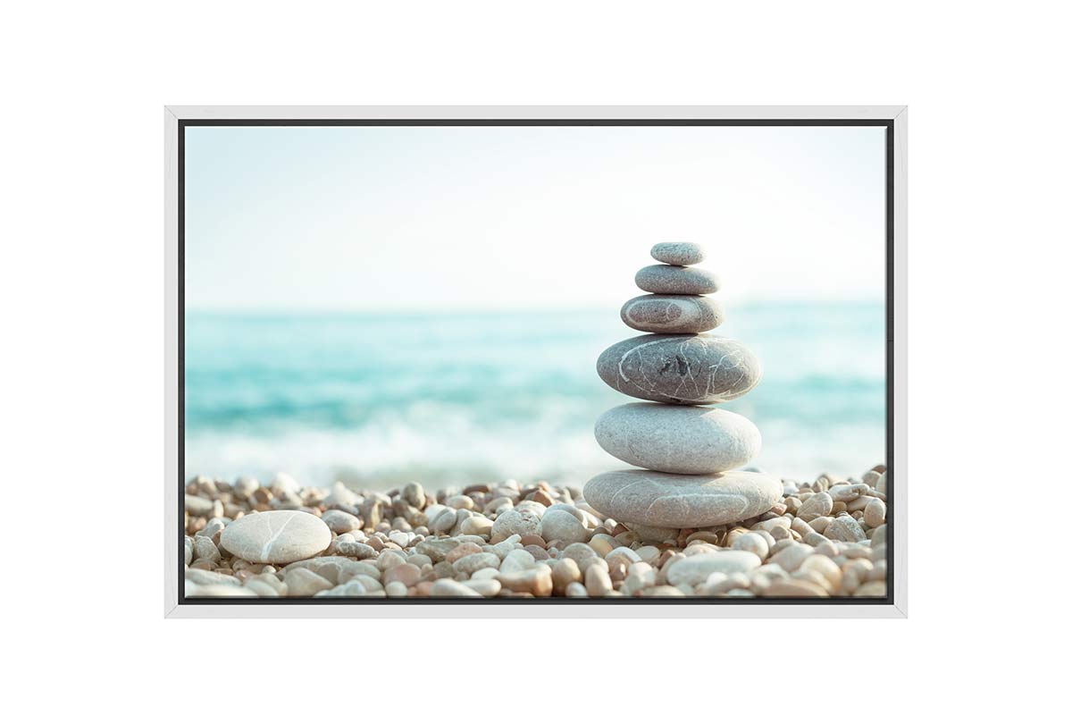 Pebbles on Beach 3 | Canvas Wall Art Print