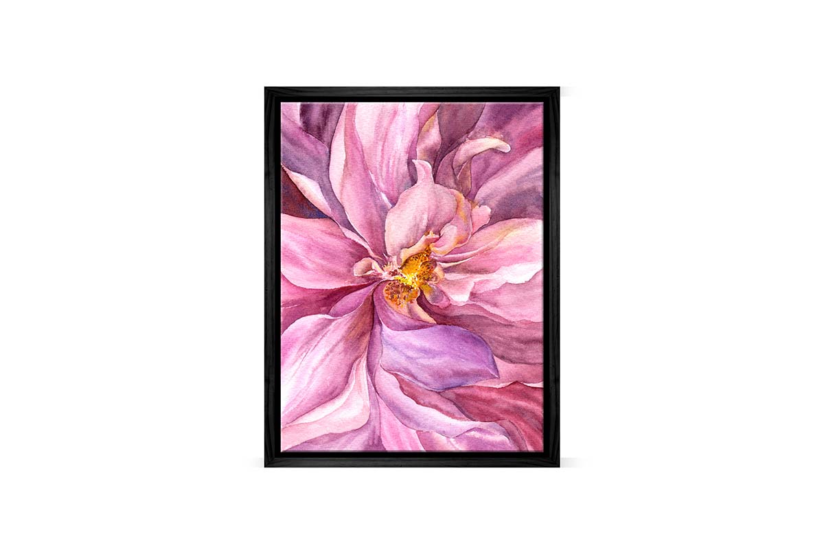 Watercolour Pink Flower | Canvas Wall Art Print