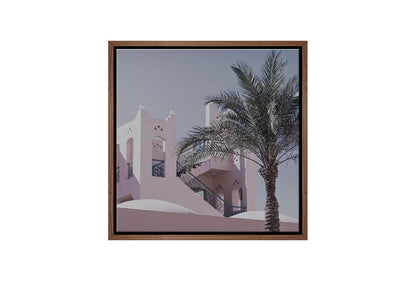 Pink House, Egypt | Canvas Wall Art Print