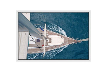 Sail Boat Top View | Canvas Wall Art Print
