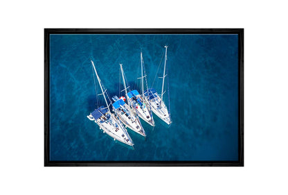 Yachts Aerial View | Canvas Wall Art Print