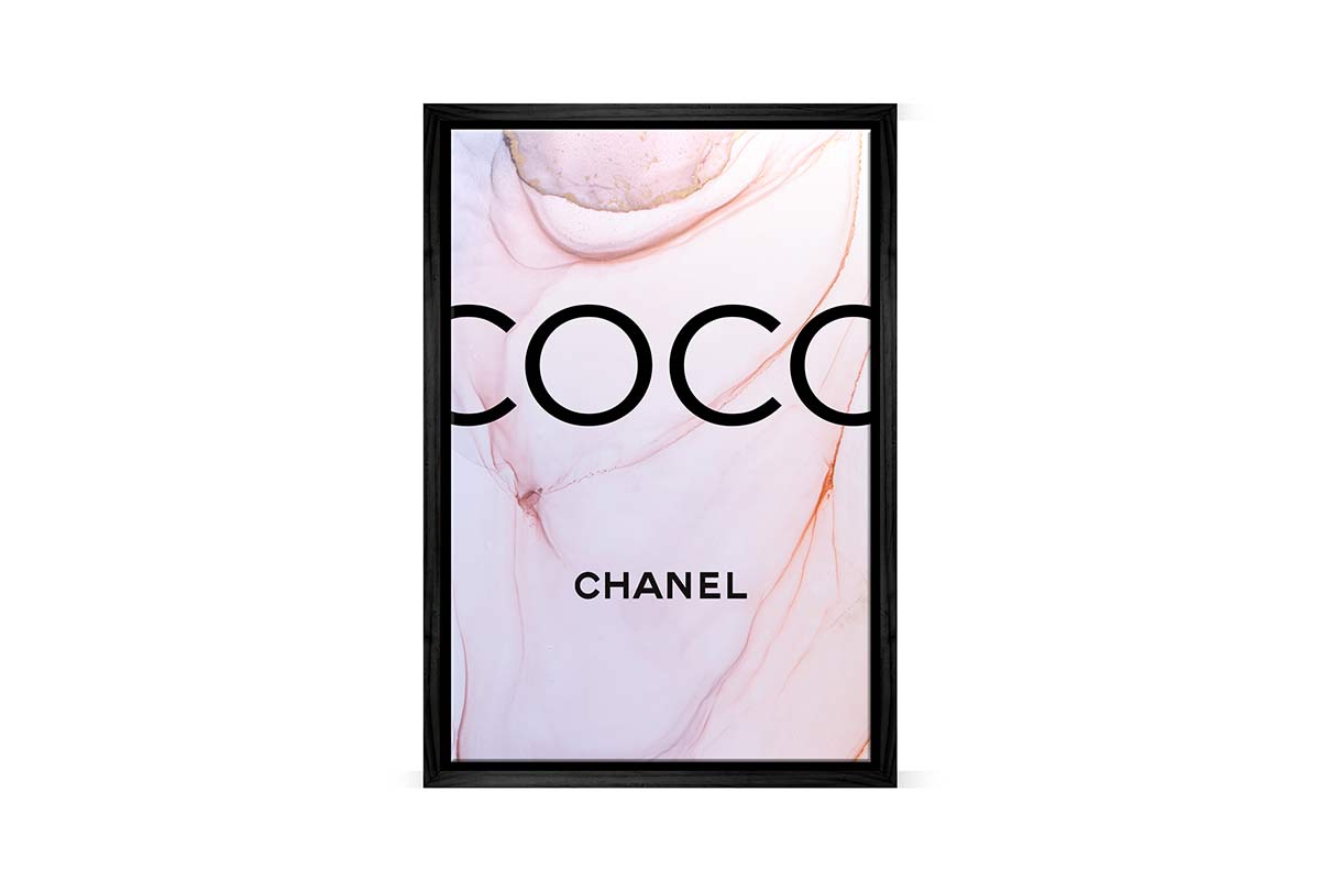 Coco Chanel Pink | Fashion Canvas Wall Art Print