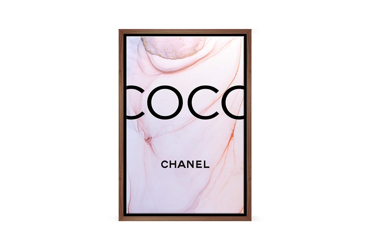 Coco Chanel Pink | Fashion Canvas Wall Art Print