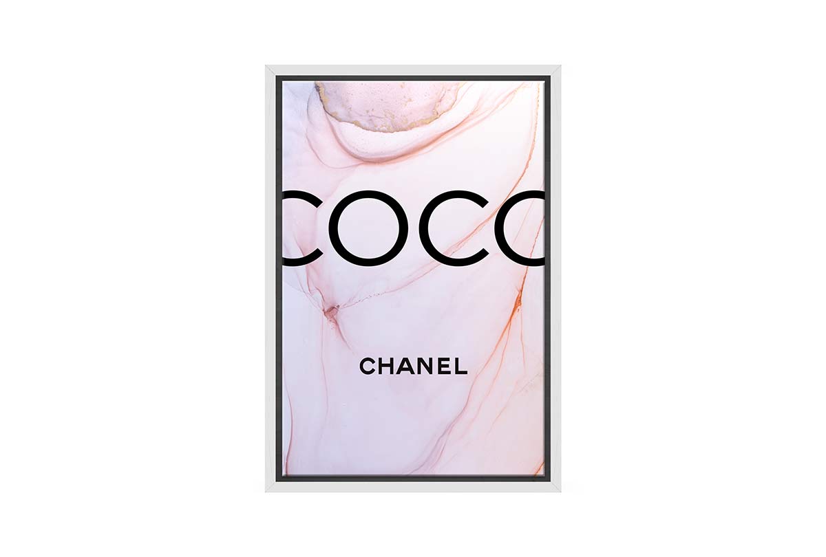 Coco Chanel Pink | Fashion Canvas Wall Art Print