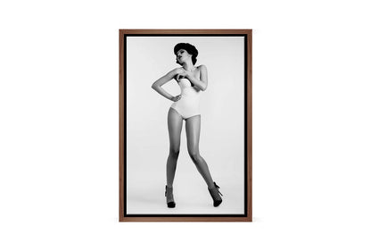 Captivating 1950s Model Fashion Canvas Wall Art Print