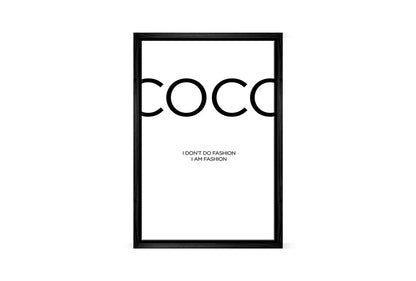 Coco I Am Fashion | Fashion Canvas Wall Art Print