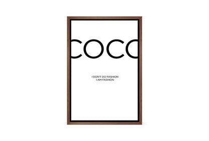 Coco I Am Fashion | Fashion Canvas Wall Art Print
