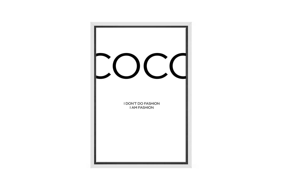 Coco I Am Fashion | Fashion Canvas Wall Art Print