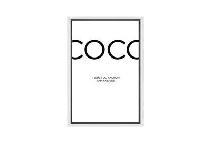 Coco I Am Fashion | Fashion Canvas Wall Art Print