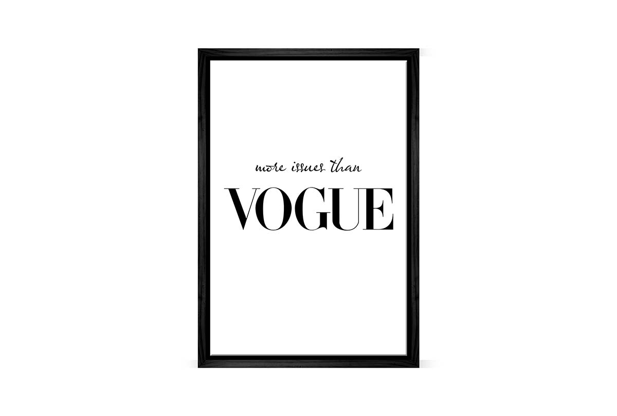 More Issues Than Vogue | Fashion Canvas Wall Art Print