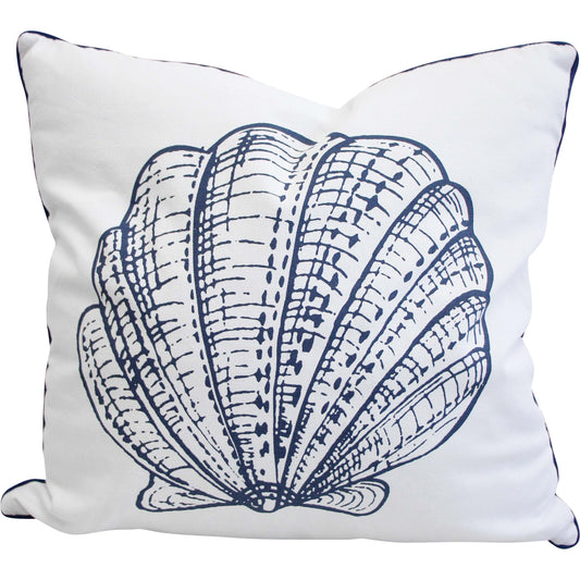 Navy Shell Cushion