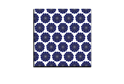 Navy White Pattern | Hamptons Canvas Wall Art Print