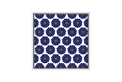 Navy White Pattern | Hamptons Canvas Wall Art Print