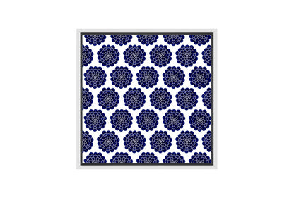 Navy White Pattern | Hamptons Canvas Wall Art Print