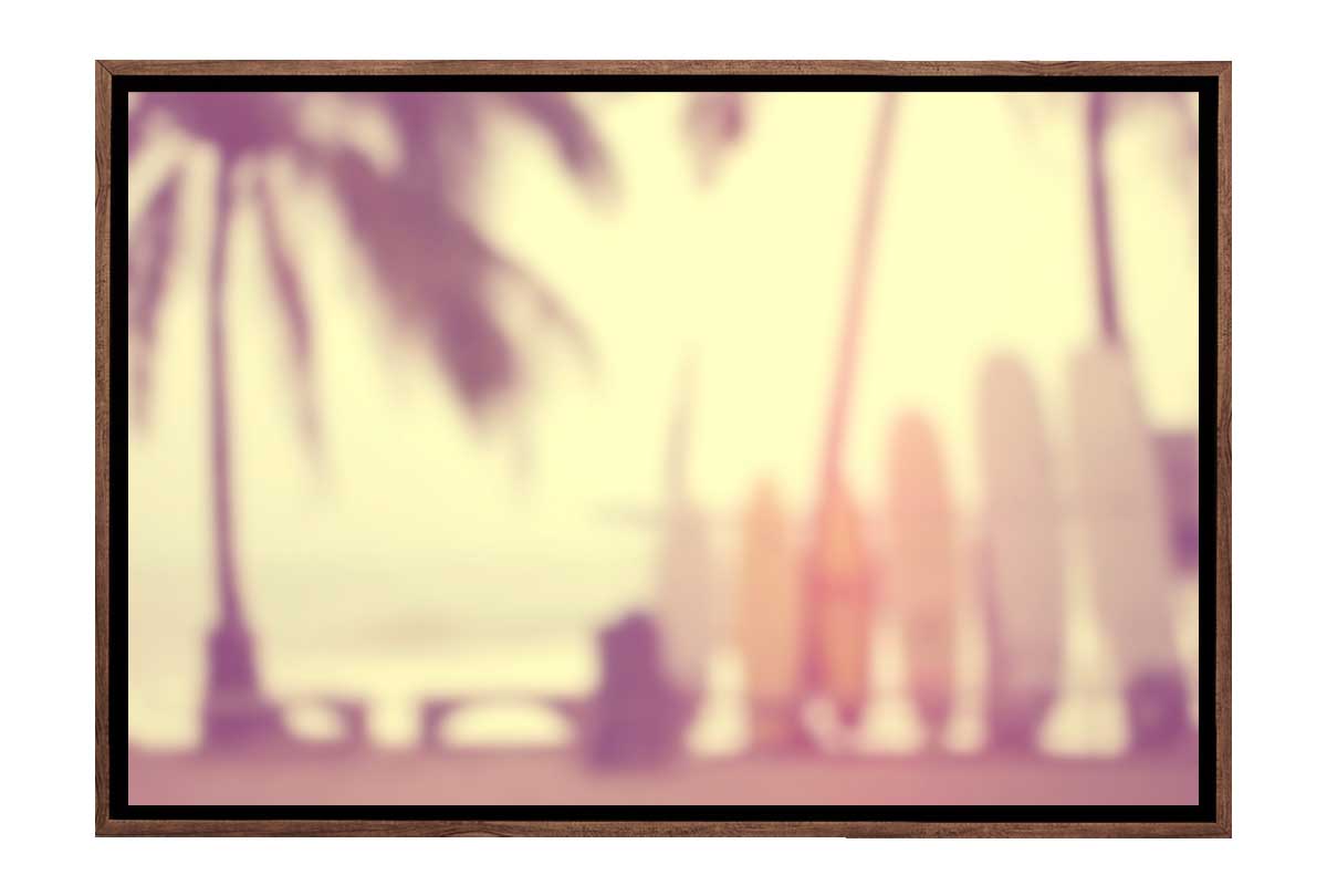 Blurry Beach Scene | Canvas Wall Art Print