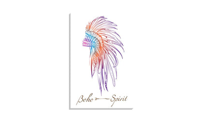 Boho Head Dress 3 | Tribal Canvas Wall Art Print