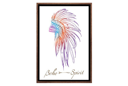 Boho Head Dress 3 | Tribal Canvas Wall Art Print