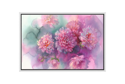 Pink Watercolour Flowers | Floral Wall Art Print