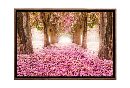 Pink Petals | Landscape Canvas Wall Art Print