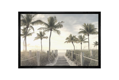 Beach Palm Boardwalk | Wall Art Print