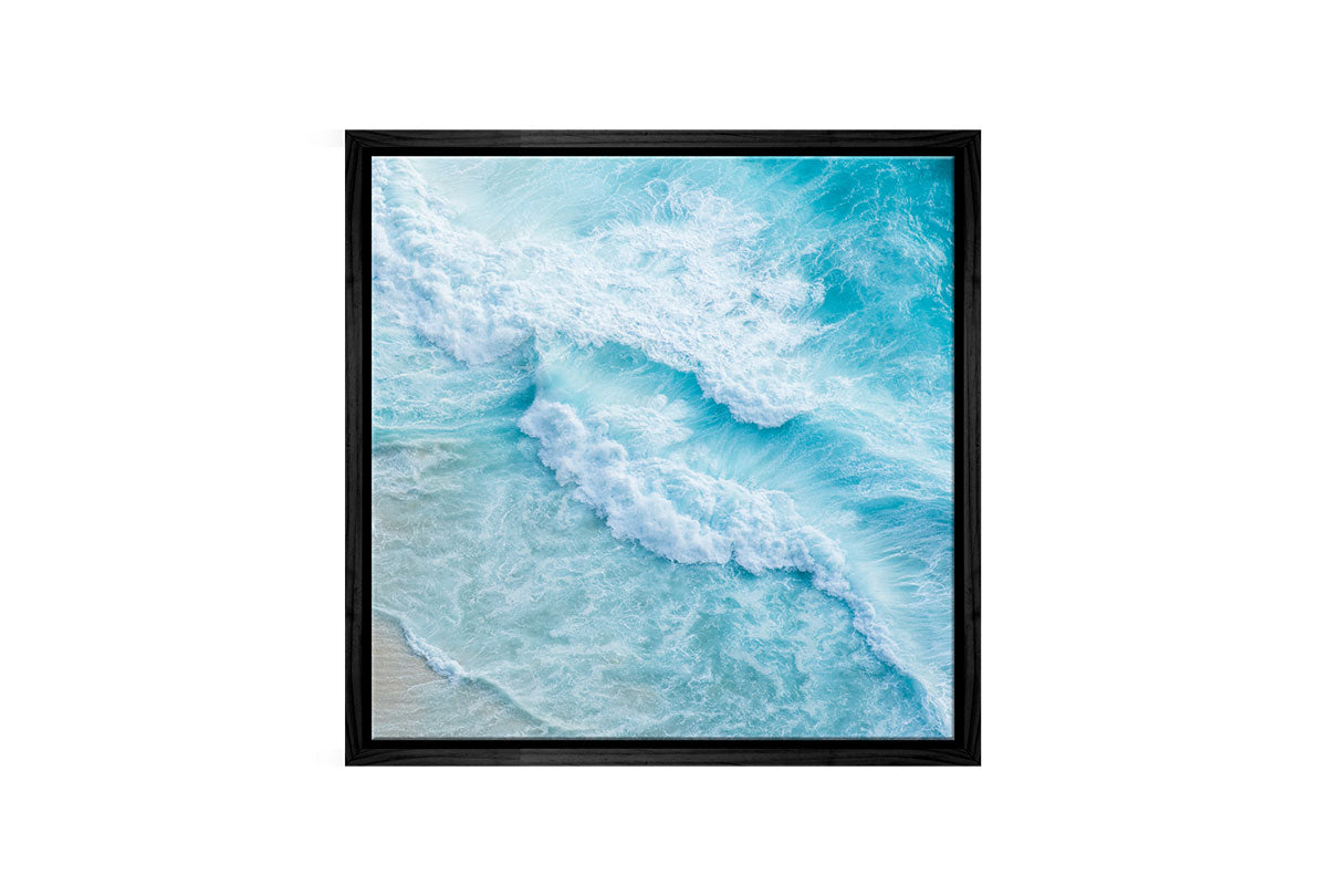 Aqua Waves from Above | Wall Art Print