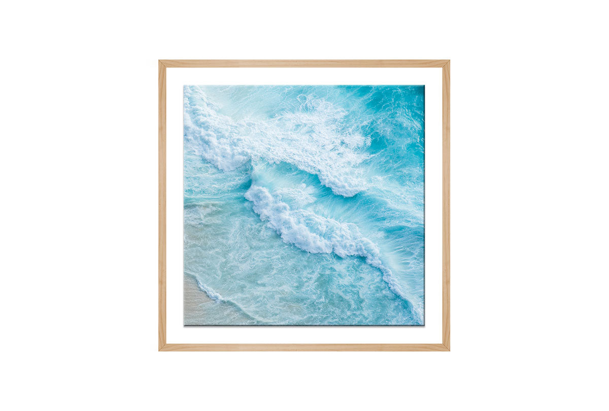 Aqua Waves from Above | Wall Art Print