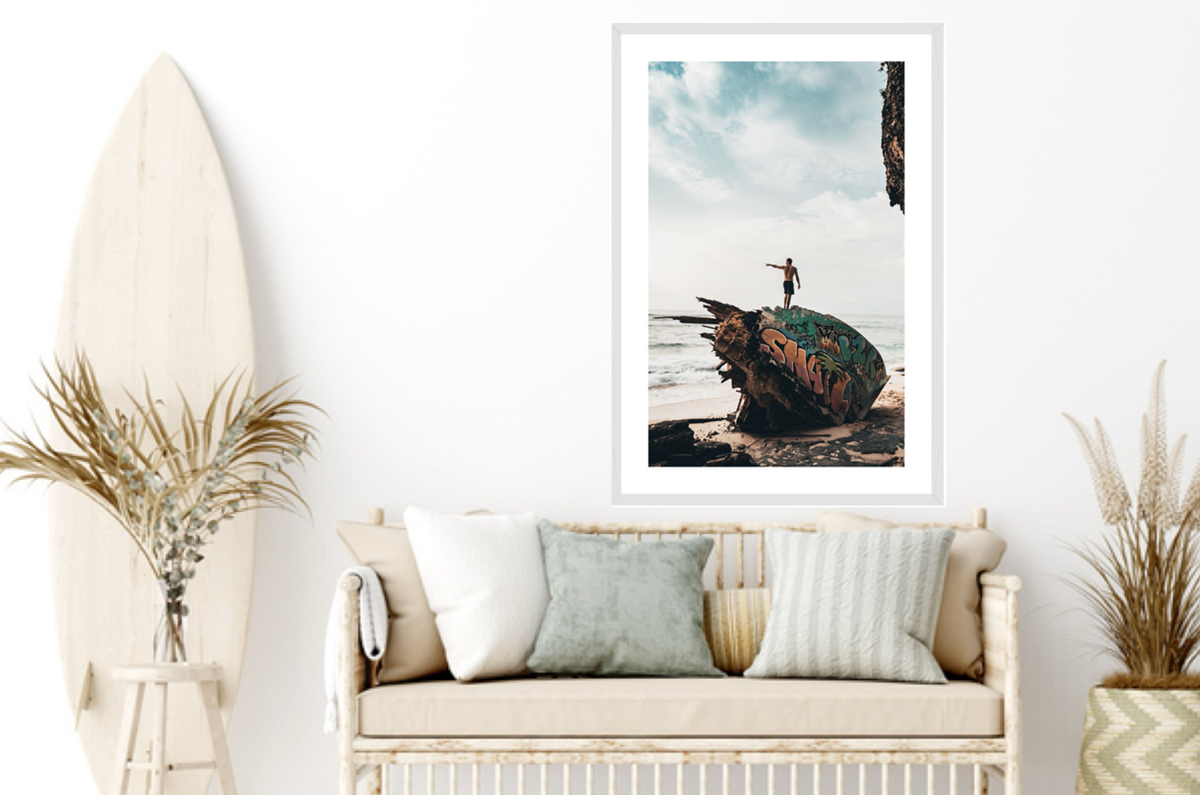 Surf’s Up Beach Shipwreck | Wall Art Print